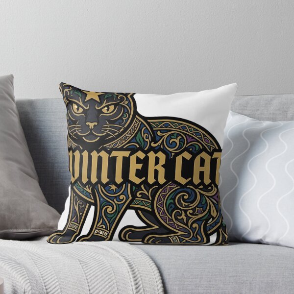 Item preview, Winter Cat - Yule Cat Brow Star Gothic Cat Art designed and sold by IllumeInk.