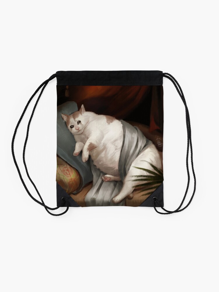 Alternate view of Crying in Renaissance Drawstring Bag