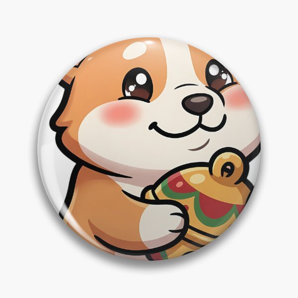 Item preview, Cute Christmas Corgi Sitting With a Round Jingle Bell designed and sold by pumsquare.