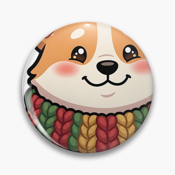 Item preview, Cute Christmas Corgi Curled Up in a Thick Knitted Cowl designed and sold by pumsquare.