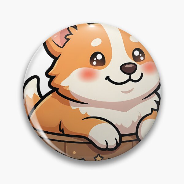 Item preview, Cute Christmas Corgi Sitting Inside a Round Wooden Bowl designed and sold by pumsquare.