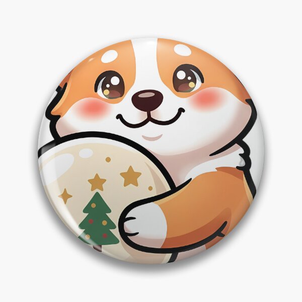 Item preview, Cute Christmas Corgi Hugging a Solid Opaque Snow Globe designed and sold by pumsquare.
