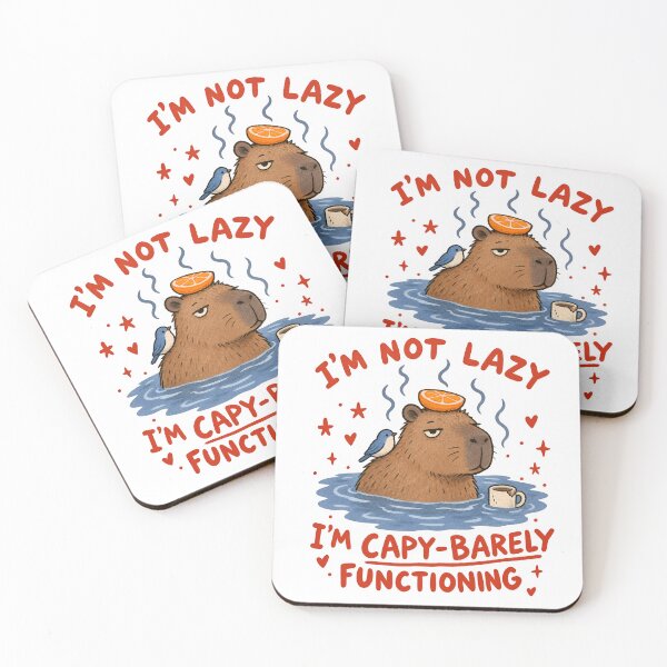 Item preview, I'm Capy-Barely Functioning Capybara - Funny Onsen Yuzu Art designed and sold by Driesman.