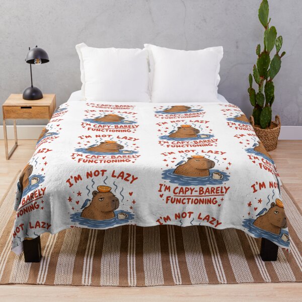 Item preview, I'm Capy-Barely Functioning Capybara - Funny Onsen Yuzu Art designed and sold by Driesman.