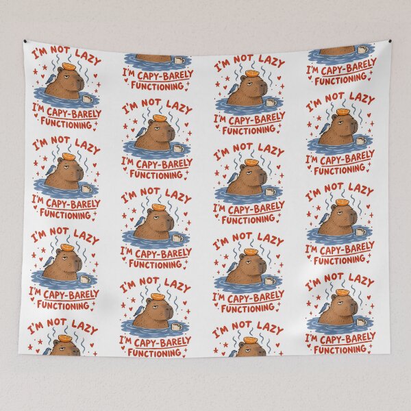 Item preview, I'm Capy-Barely Functioning Capybara - Funny Onsen Yuzu Art designed and sold by Driesman.