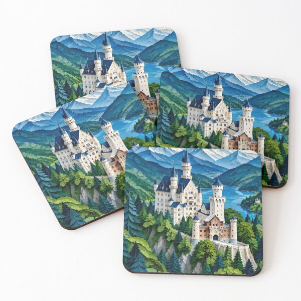 Item preview, Layered Paper Cut Fairy Tale Castle in Alpine Mountains designed and sold by GrinGalore.