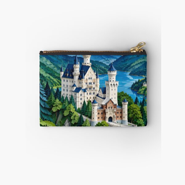 Item preview, Layered Paper Cut Fairy Tale Castle in Alpine Mountains designed and sold by GrinGalore.