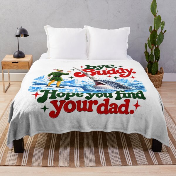 Item preview, Bye Buddy Hope You Find Your Dad Christmas Movie Buddy Narwhal Xmas 2000s Christmas Classic Movie Crewneck Whale Festive Gift designed and sold by Hypothetik.