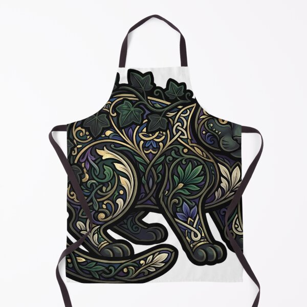 Item preview, Yule Cat Ivy - Gothic Black Cat Dark Ivy Art designed and sold by IllumeInk.