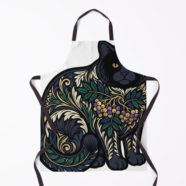 Item preview, Yule Cat Rowan - Gothic Black Cat Rowan Berry Art designed and sold by IllumeInk.