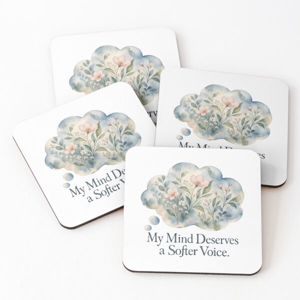 Item preview, My Mind Deserves a Softer Voice Watercolor Botanical Mental Health designed and sold by ThreadQuirk.