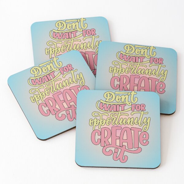 Item preview, Don't Wait for an Opportunity, Create It - Retro Motivational Phrase designed and sold by AstronautMerch.