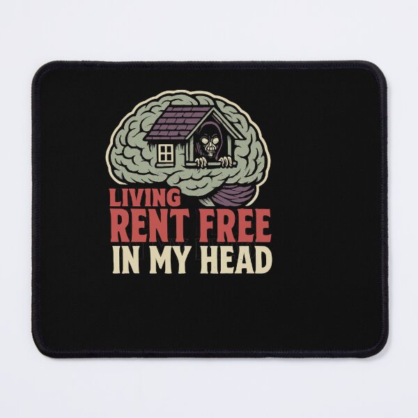 Item preview, Living Rent Free In My Head Spooky House On A Brain designed and sold by ThreadQuirk.