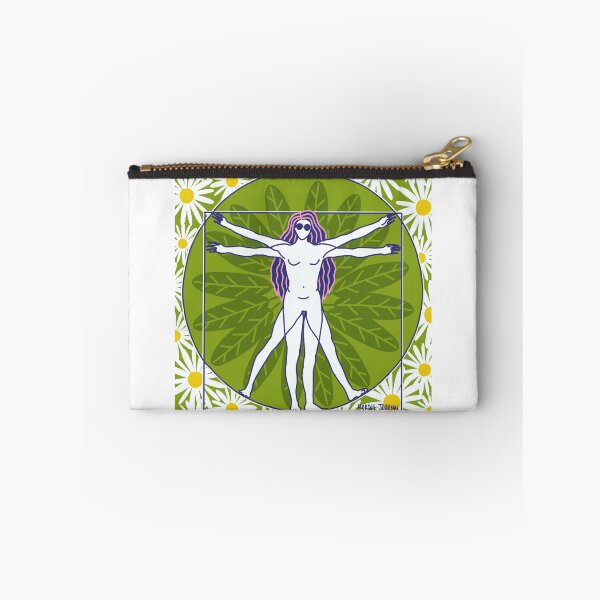 Item preview, Geometric Human Figure with Green Botanical Patterns designed and sold by womackHurdle.