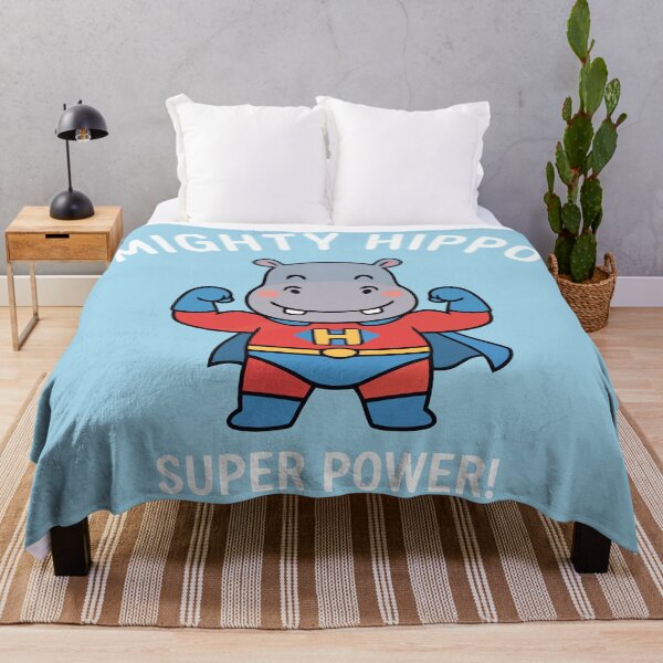 Item preview, Mighty Hippo Super Power Cute Superhero Hippopotamus designed and sold by Amir Faysal.