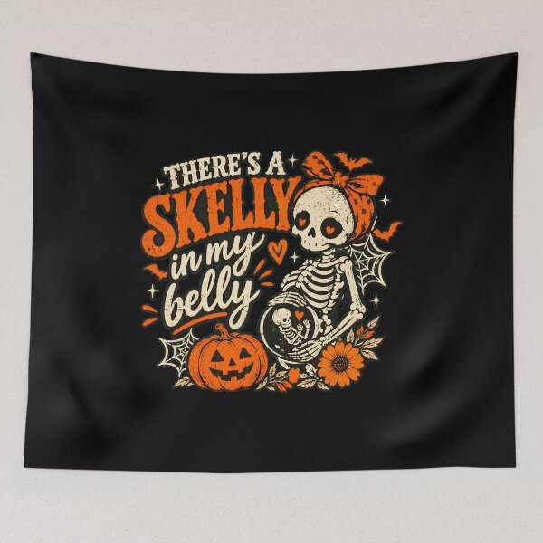 Item preview, Pregnant Skeleton Halloween 'Skelly in My Belly' designed and sold by SoyLamderma.