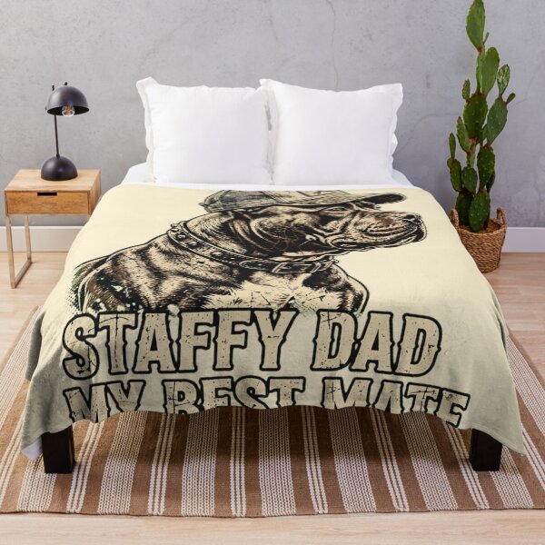 Item preview, Staffy Dad Best Mate Vintage Trucker Cap designed and sold by Yellowriversss.