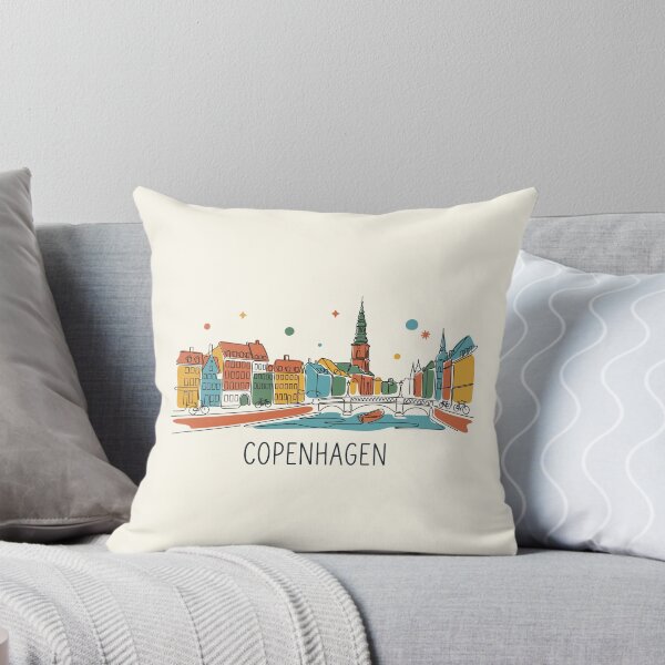 Item preview, Copenhagen Denmark Skyline Minimalist Line Art Travel Poster designed and sold by Amir Faysal.