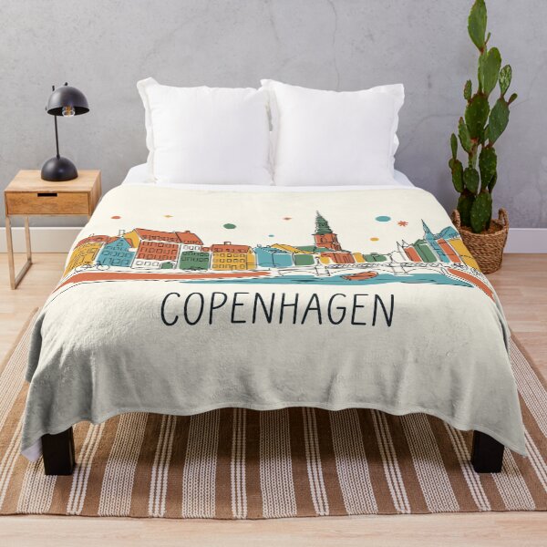Item preview, Copenhagen Denmark Skyline Minimalist Line Art Travel Poster designed and sold by Amir Faysal.