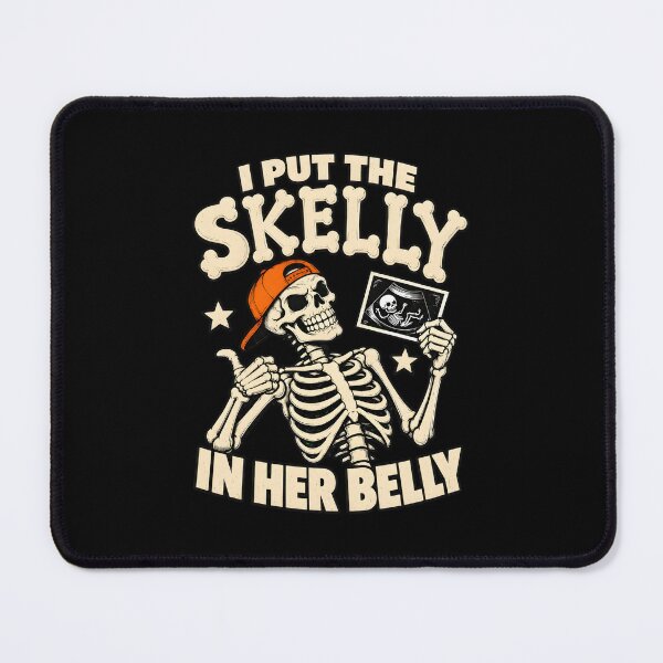 Item preview, Skelly In Her Belly Skeleton Pregnancy Announcement designed and sold by SoyLamderma.