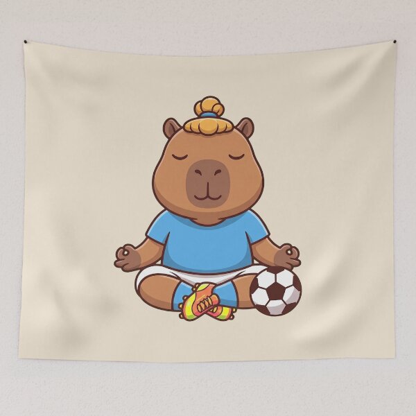 Item preview, Meditating Capybara Football Zen designed and sold by Rariks.