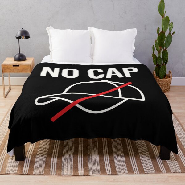 Item preview, No Cap Baseball Hat Crossed Out With Red Slash Slang Pun designed and sold by ThreadQuirk.