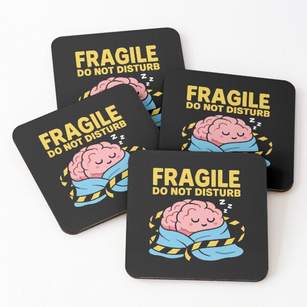 Item preview, Fragile Do Not Disturb Sleeping Brain In Blanket Caution Tape designed and sold by ThreadQuirk.
