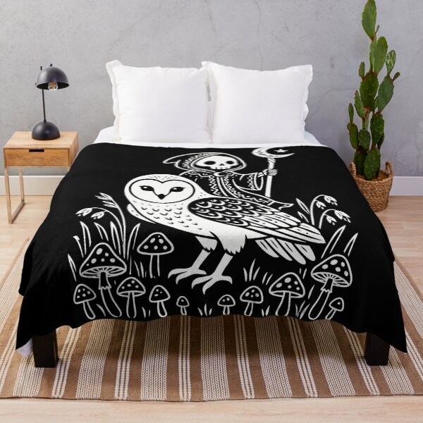 Item preview, Grim Reaper Owl Mystic Moon Mushroom Gothic Art designed and sold by Amir Faysal.