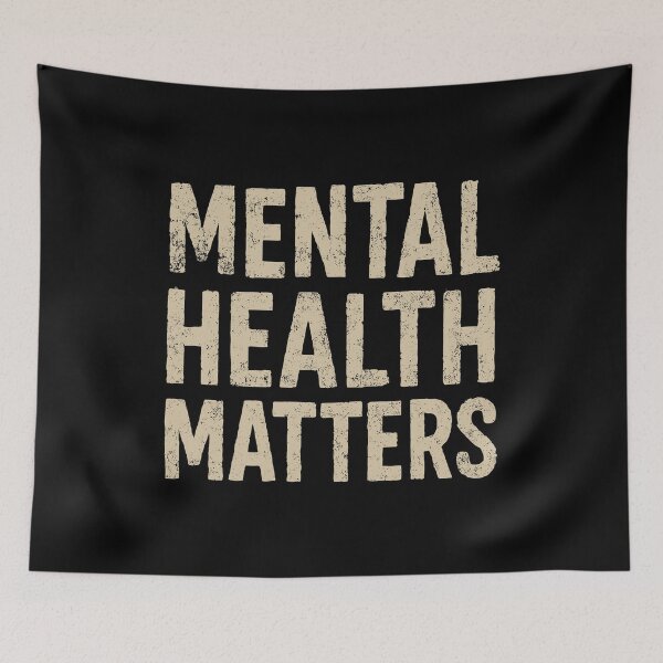Item preview, Mental Health Matters Bold Distressed Awareness Statement designed and sold by ThreadQuirk.