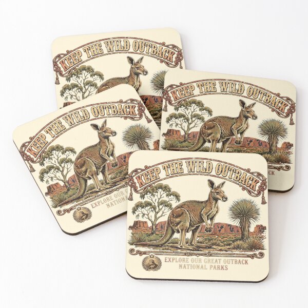 Item preview, Keep Wild Outback Kangaroo Vintage National Parks designed and sold by Yellowriversss.