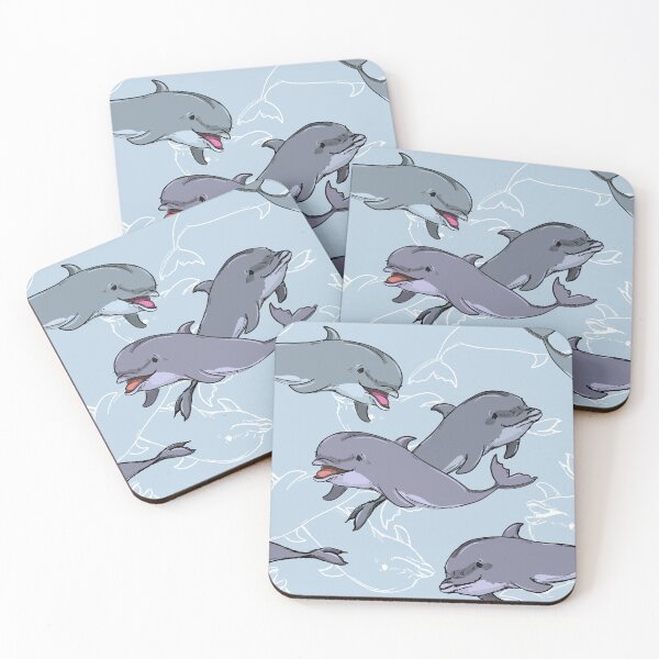 Item preview, Playful Dolphins Illustration designed and sold by Antiope33.
