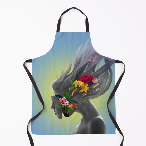 Item preview, Surreal Botanical Female Profile - Blooming Thoughts & Flowing Hair designed and sold by Vizerskaya.