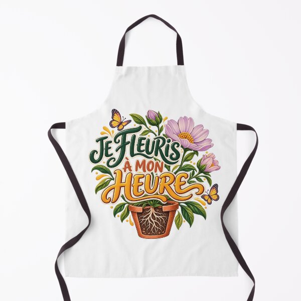 Item preview, I Bloom in My Own Time – Inspirational French Floral Quote designed and sold by Gino64.