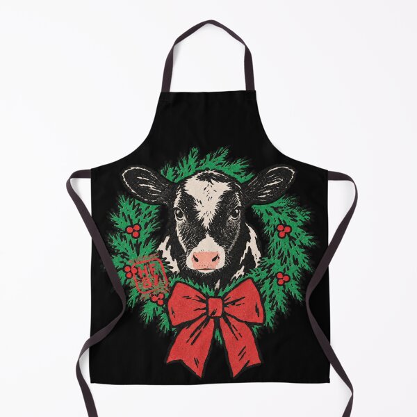 Item preview, Vaca Holstein dentro de una corona navideña con lazo designed and sold by MurillaJeremy.