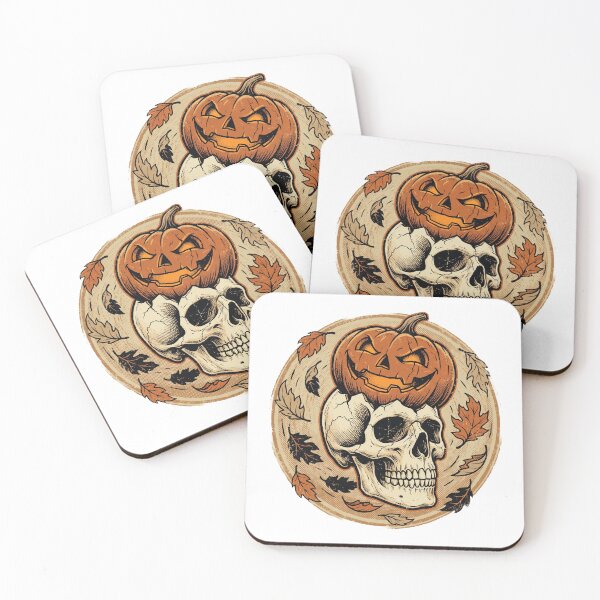 Item preview, Halloween Pumpkin Skull – Spooky Jack O Lantern Gothic Autumn Art designed and sold by FashionHubLK.