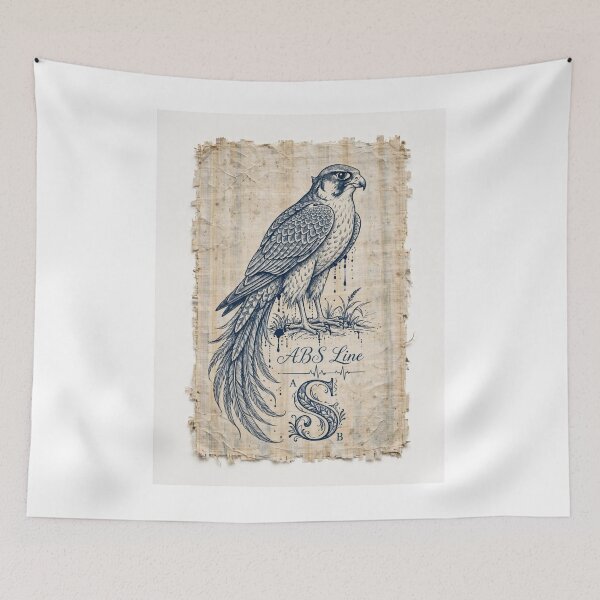 Item preview, Vintage Falcon on Papyrus ABS Line Logo Art designed and sold by Ahmadhamroush.