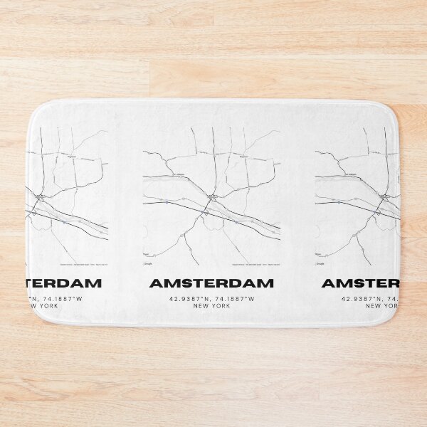 Item preview, Amsterdam New York Map – Minimalist Upstate NY City Map designed and sold by RM-Journey.