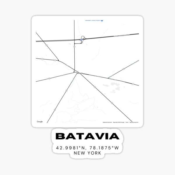 Item preview, Batavia New York Map – Minimalist Western NY City Map designed and sold by RM-Journey.