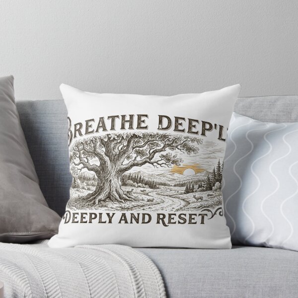 Item preview, Breathe Deeply And Reset Vintage Outdoor Adventure Nature Graphic designed and sold by lovepower.
