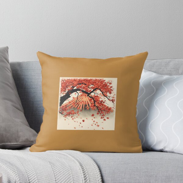 Item preview, Red Fuji Through Autumn Maple Branches — Ukiyo-e Style Art designed and sold by derideriworks.