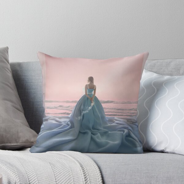 Item preview, Woman In Pastel Gown Standing At Ocean Horizon designed and sold by Vizerskaya.
