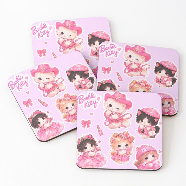 Item preview, shopping pink cat designed and sold by sara747.