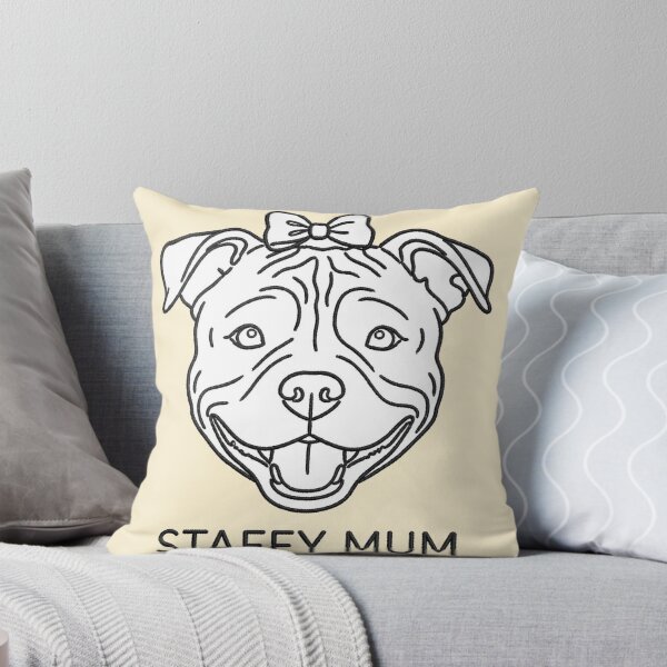 Item preview, Staffy Mum Bow Minimalist Line Art designed and sold by Yellowriversss.