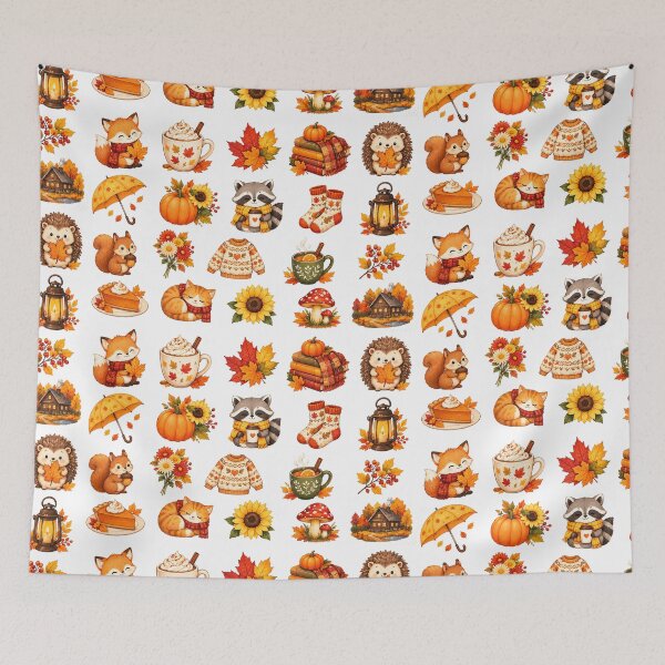 Item preview, Cute Watercolor Cozy Autumn Aesthetics Sticker Pack designed and sold by Rehnair.