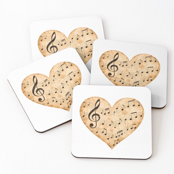 Item preview, Vintage Music Heart – Antique Sheet Music & Musical Note designed and sold by CalmMandala.