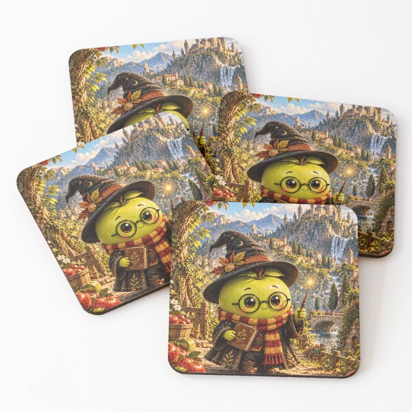 Item preview, The Little Wizard Apple – Enchanted Fantasy Art designed and sold by fantasyworld26.