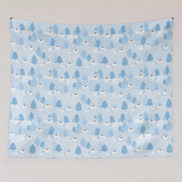 Item preview, Cute Shiba Inu Winter Snow Play Dogs designed and sold by NicolasGlowArt.
