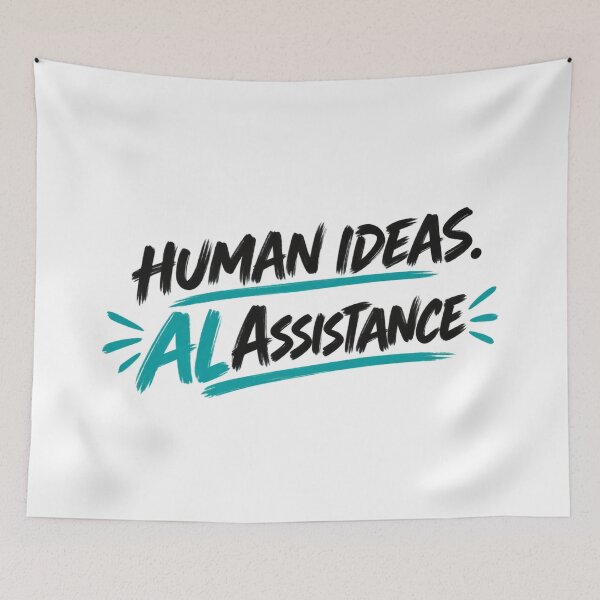 Item preview, Human Ideas AI Assistance – Artificial Intelligence Design designed and sold by The Happiness Market .