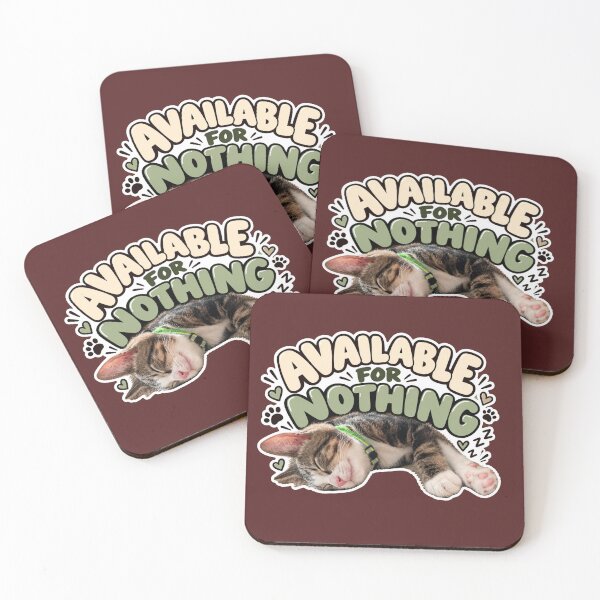 Item preview, Available for Nothing – Sleeping Cat Typography designed and sold by MeliMedO Art.