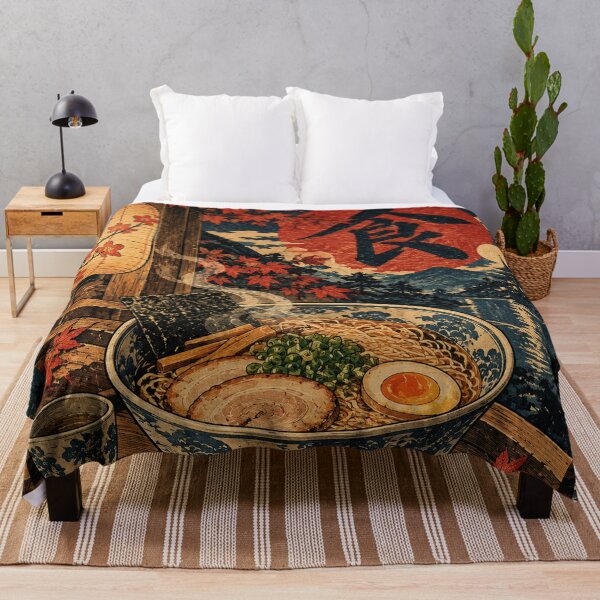 Item preview, Japanese Culinary - Steaming Ramen Bowl on Autumn Veranda designed and sold by bapupa.